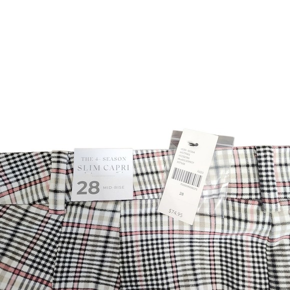 Lane Bryant The 4 Season Slim Capri Plaid Mid Rise Women's Size 28 - Picture 5 of 5